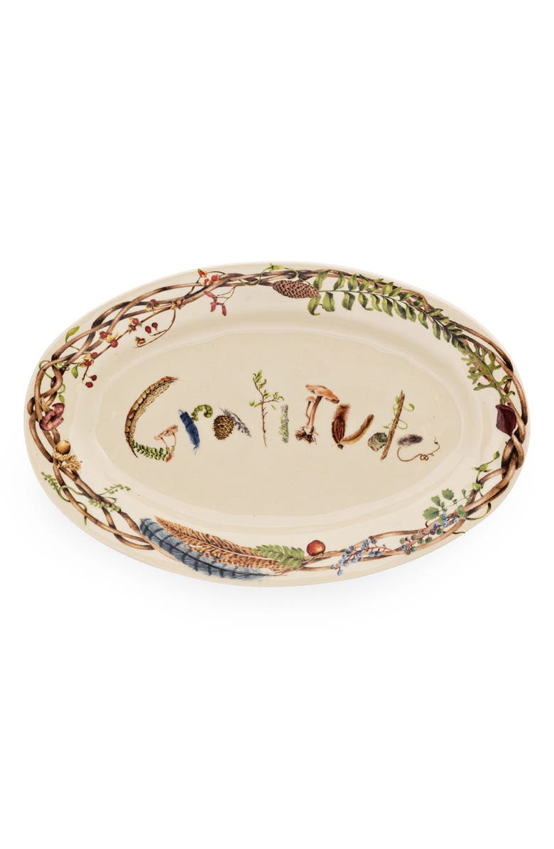 Juliska Forest Walk Gratitude Platter, Main, color, Cafe Au Lait