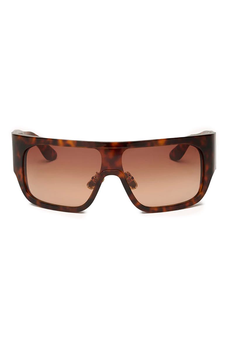 BlockedT 125mm Oversize Shield Sunglasses, Main, color, FIERY TORTOISE / SIENNA FADED