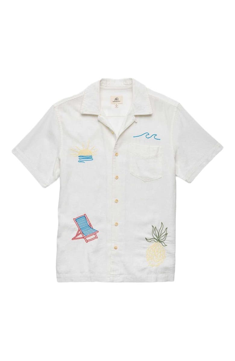 Surfside Supply Co. Mariner Camp Collar Shirt, Main, color, 