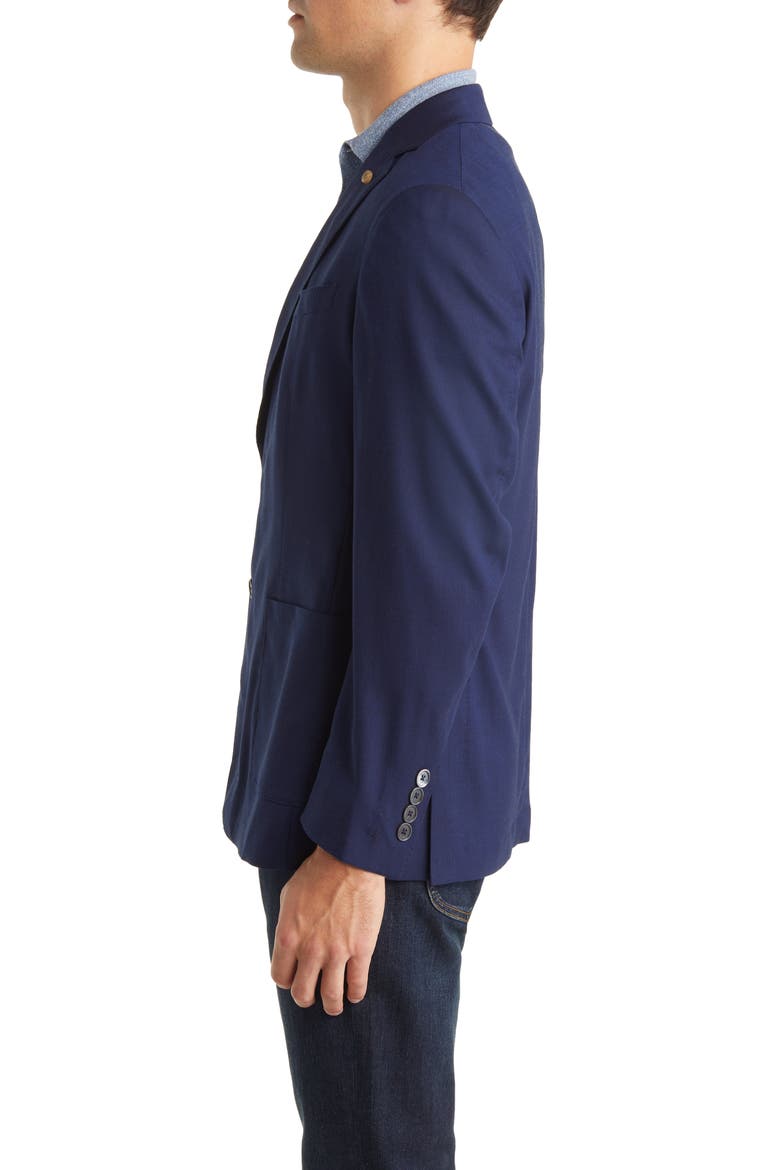 Excursionist Flex Water Resistant Wool & Silk Sport Coat, Alternate, color, NAVY