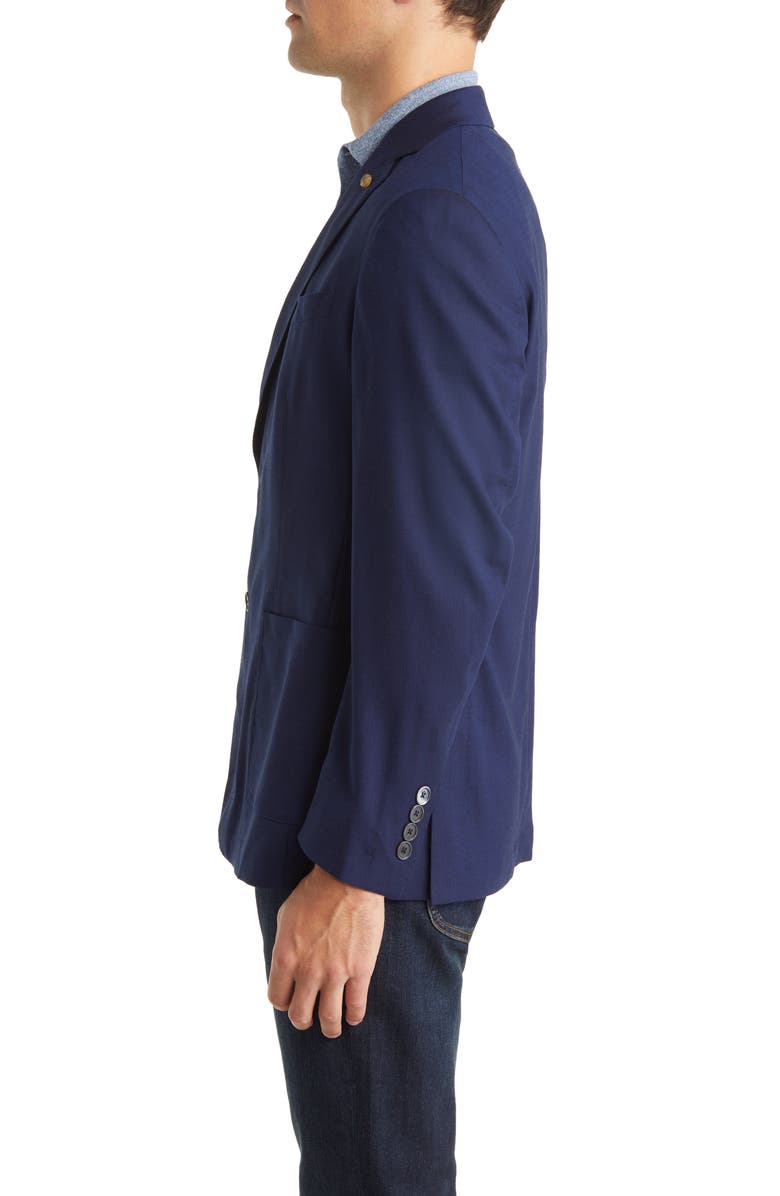Peter Millar Excursionist Flex Water Resistant Wool & Silk Sport Coat, Alternate, color, Navy