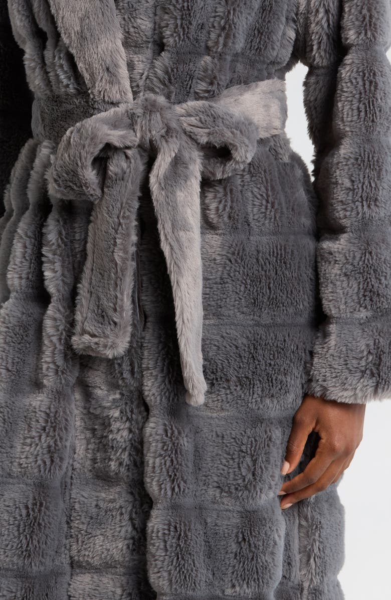 Nordstrom Rib Faux Fur Robe, Alternate, color,