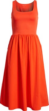 SPANX® SPANXsmooth™ Jersey Mixed Media Midi Dress