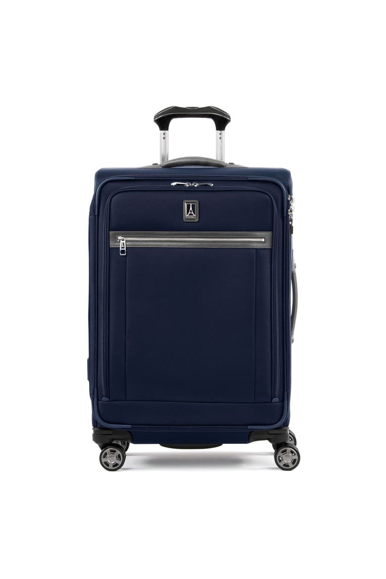 Platinum Elite Softside Expandable Medium 25-Inch Checked Luggage, Main, color, Dark Blue