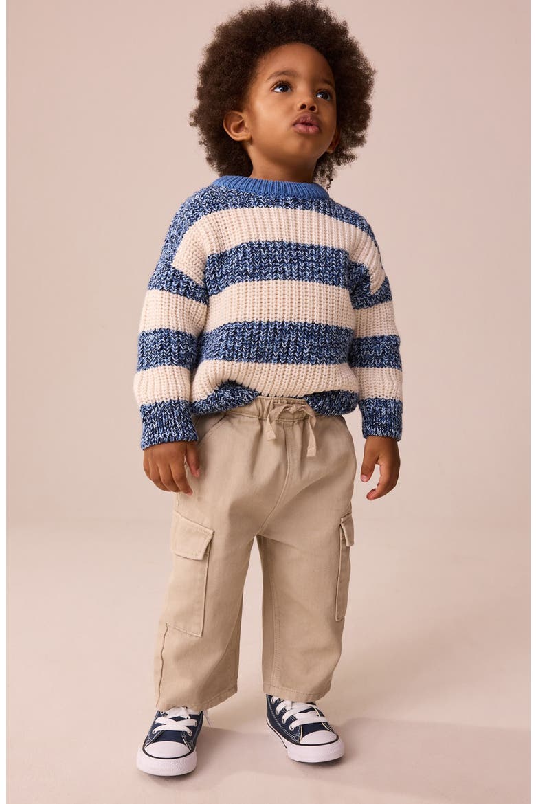 Kids' Baggy Cotton Twill Cargo Pants, Alternate, color, NEUTRAL