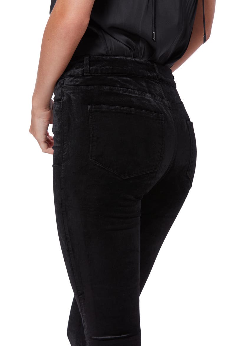 Hoxton Velvet Ankle Pants, Alternate, color, BLACK OVERDYE
