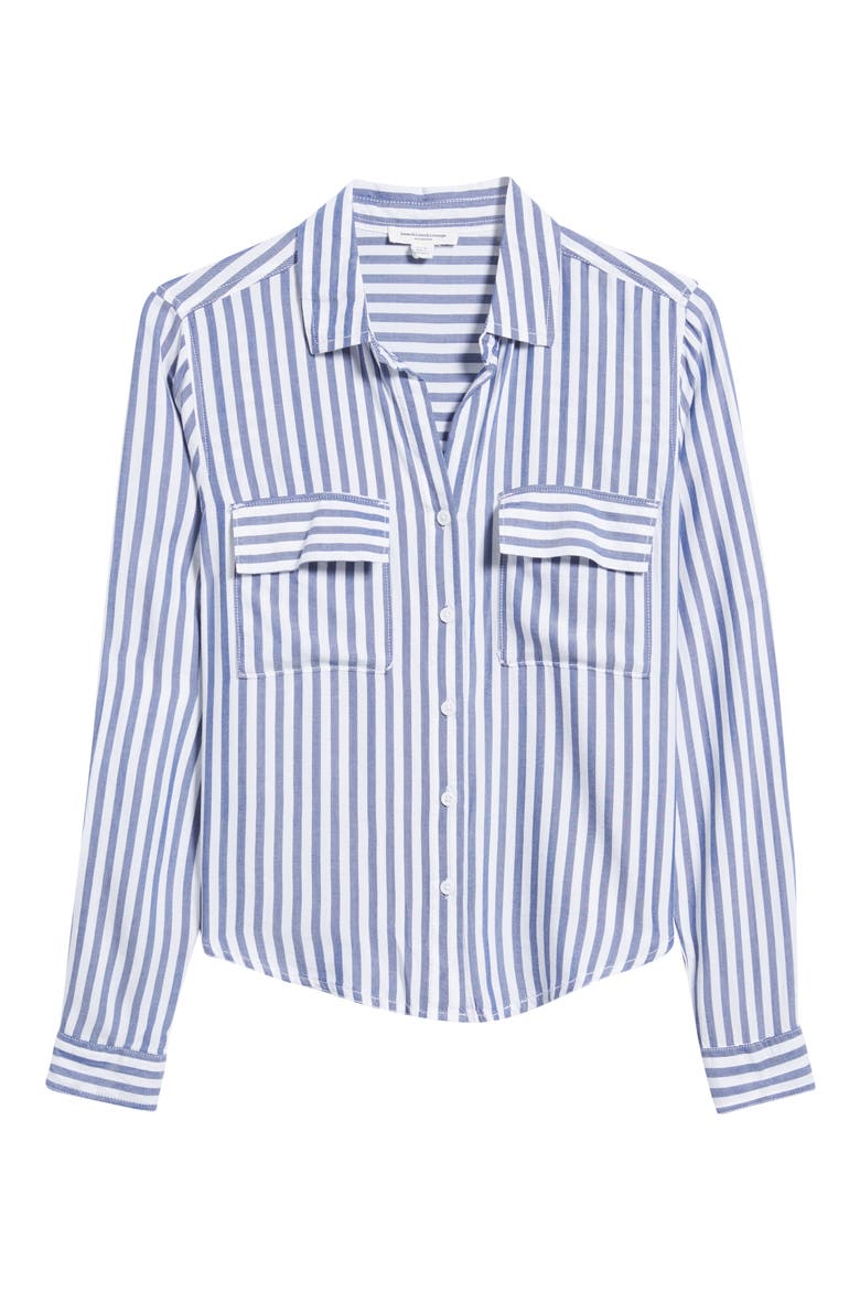 Fallon High-Low Button-Up Shirt, Alternate, color, STARRY NIGHT