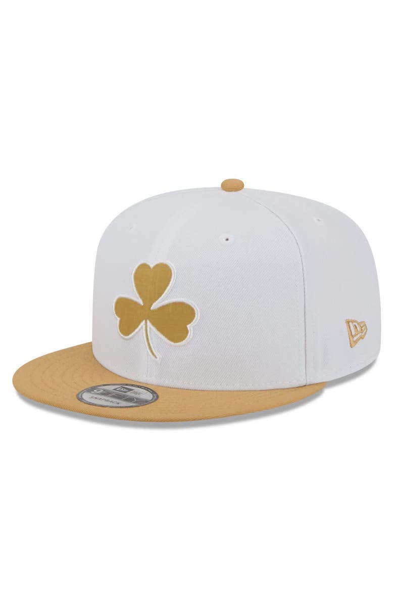 New Era Men's New Era White/Gold Boston Celtics 2025/26 City Edition 9FIFTY Snapback Hat, Alternate, color, White
