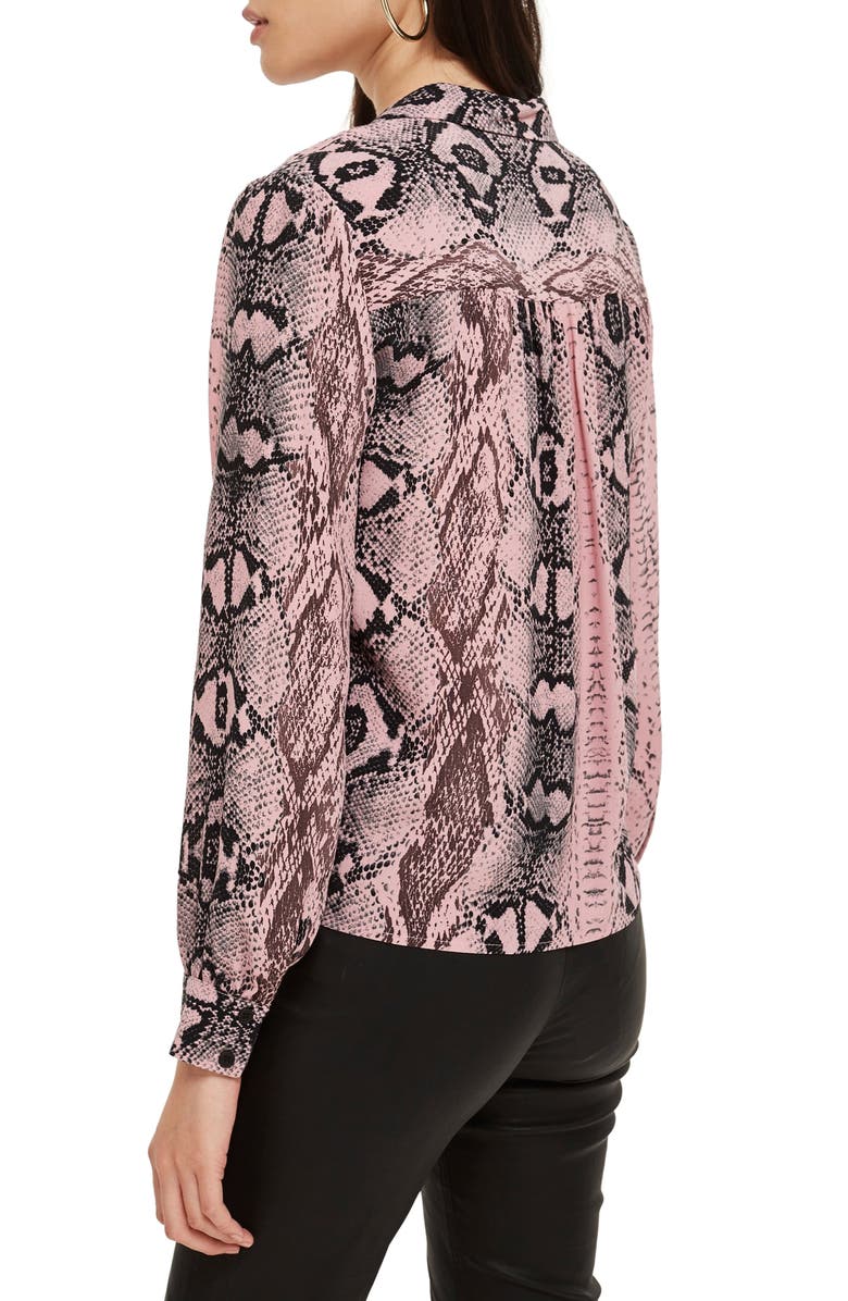 Topshop Jessica Print Shirt, Alternate, color, 