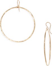 Nashelle Signature Large Hammered Hoop Earrings