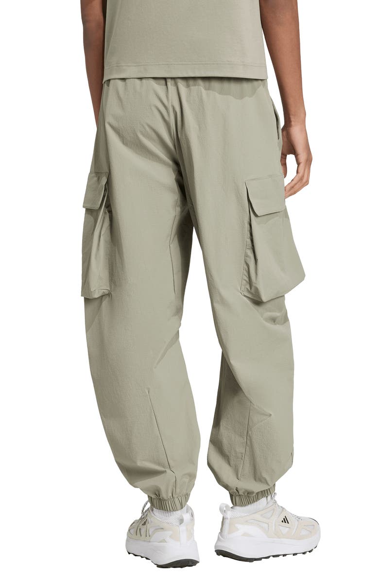 adidas Water Resistant Cargo Track Pants, Alternate, color, Silver Pebble