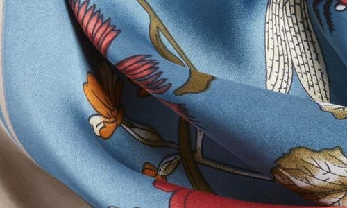 Tasha Floral Satin Scarf In Multi