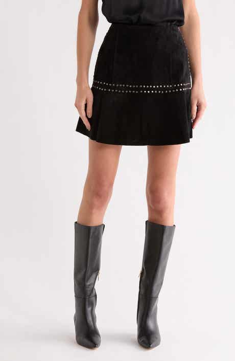 matty m. Suede Dome Skirt