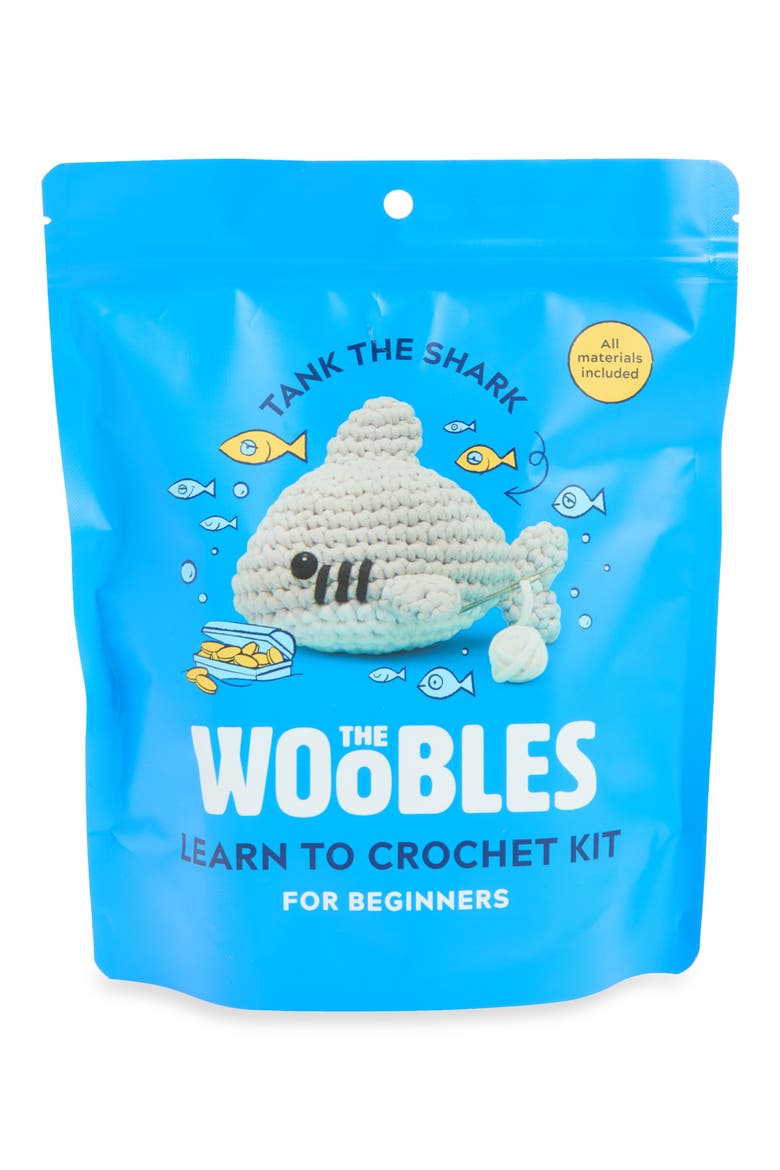 Tank the Shark Learn to Crochet Kit, Main, color, GREY