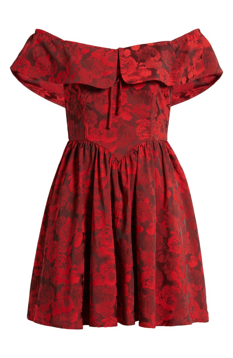 Lulus Enviable Charm Off the Shoulder Minidress, Alternate, color, 