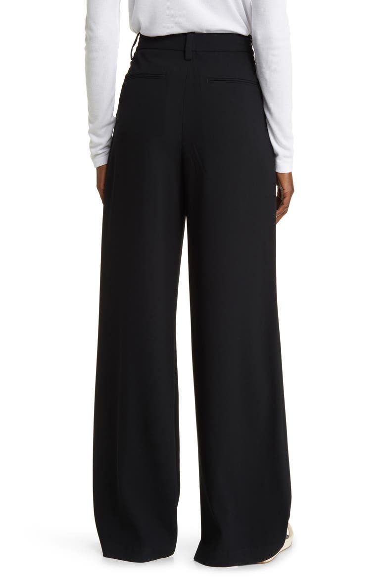 Bennett Wide Leg Crepe Pants, Alternate, color, BLACK
