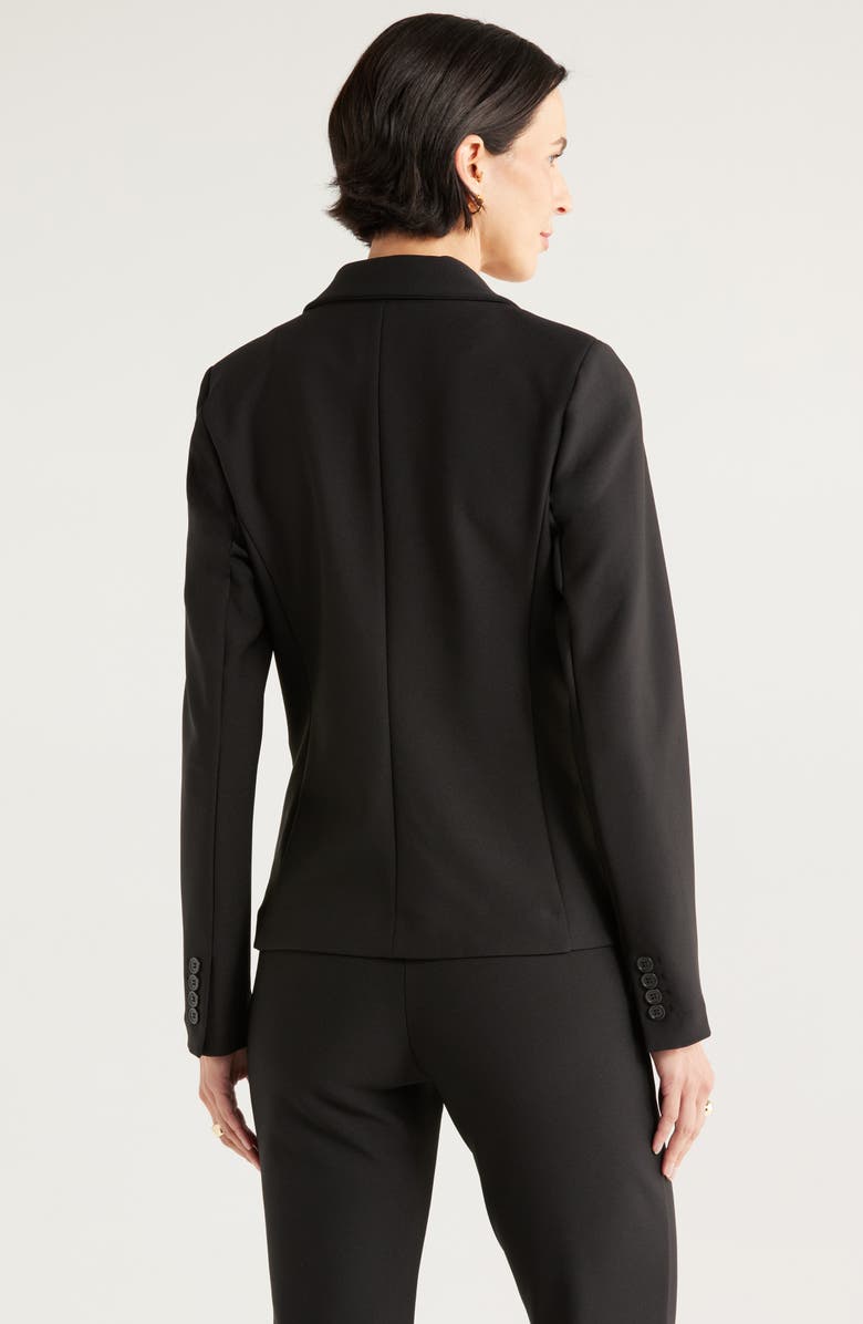 NORDSTROM RACK Essential Stretch Ponte Blazer, Alternate, color, Black