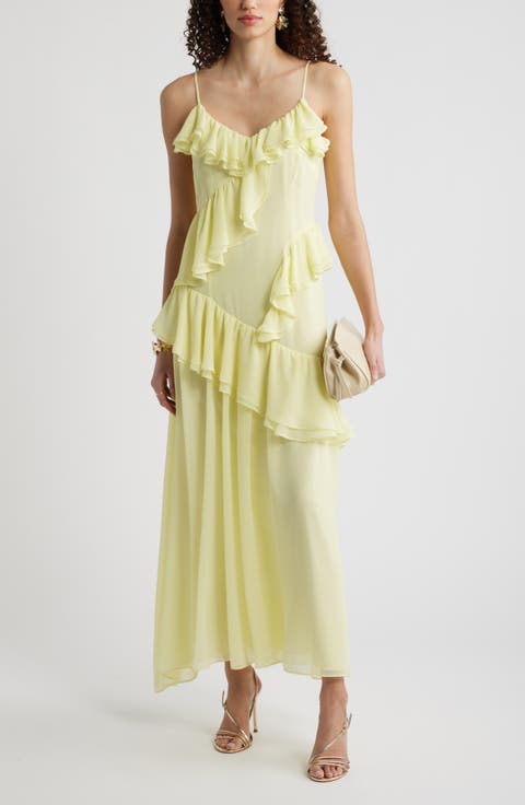 V-Neck Drape Maxi Dress