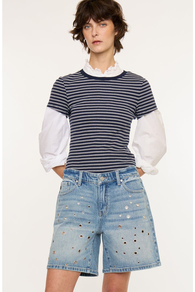Jay 90s Low Rise Boy Shorts, Main, color, Medium Wash