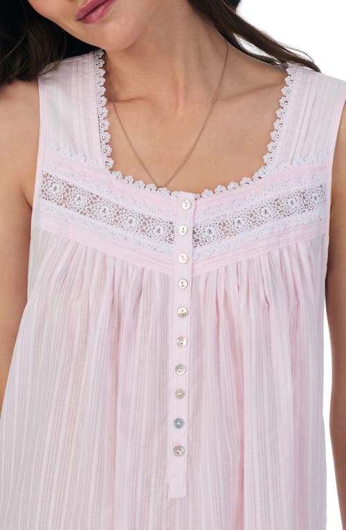 Shop Eileen West Sleeveless Cotton Ballet Nightgown In Blush