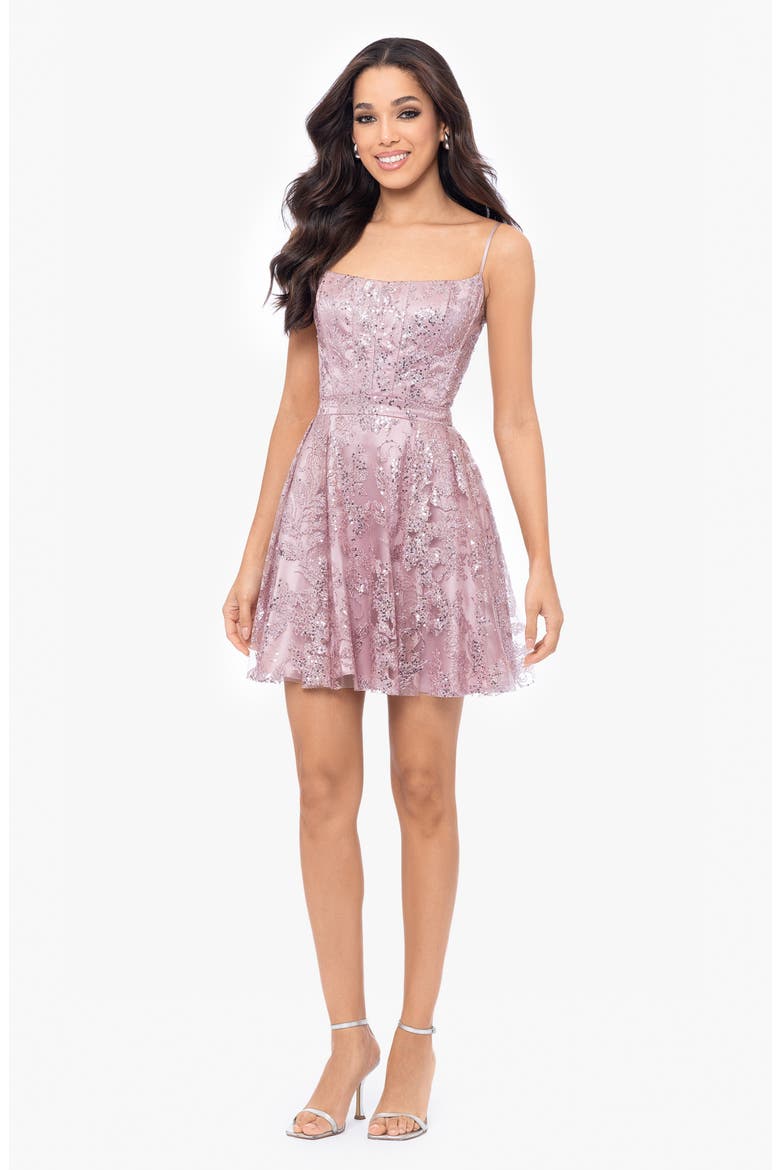 Sequin Minidress, Alternate, color, ROSE