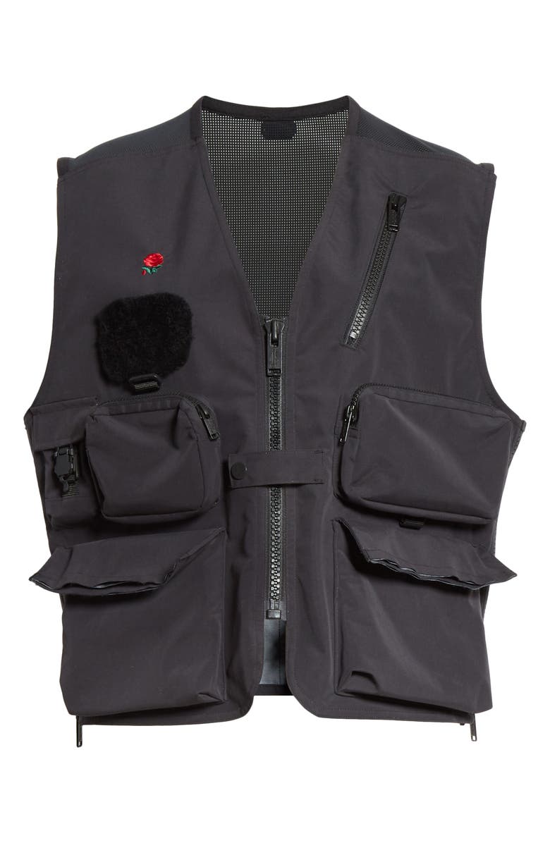 Undercover Bleeding Rose Nylon Utility Vest, Alternate, color, 