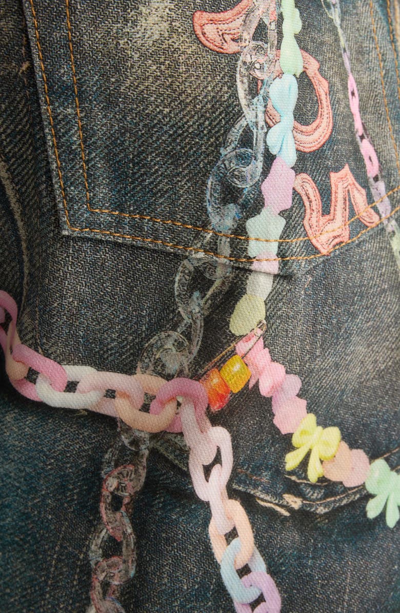 Acne Studios Trompe L'Oeil Baggy Wide Leg Cotton Canvas Pants, Alternate, color,