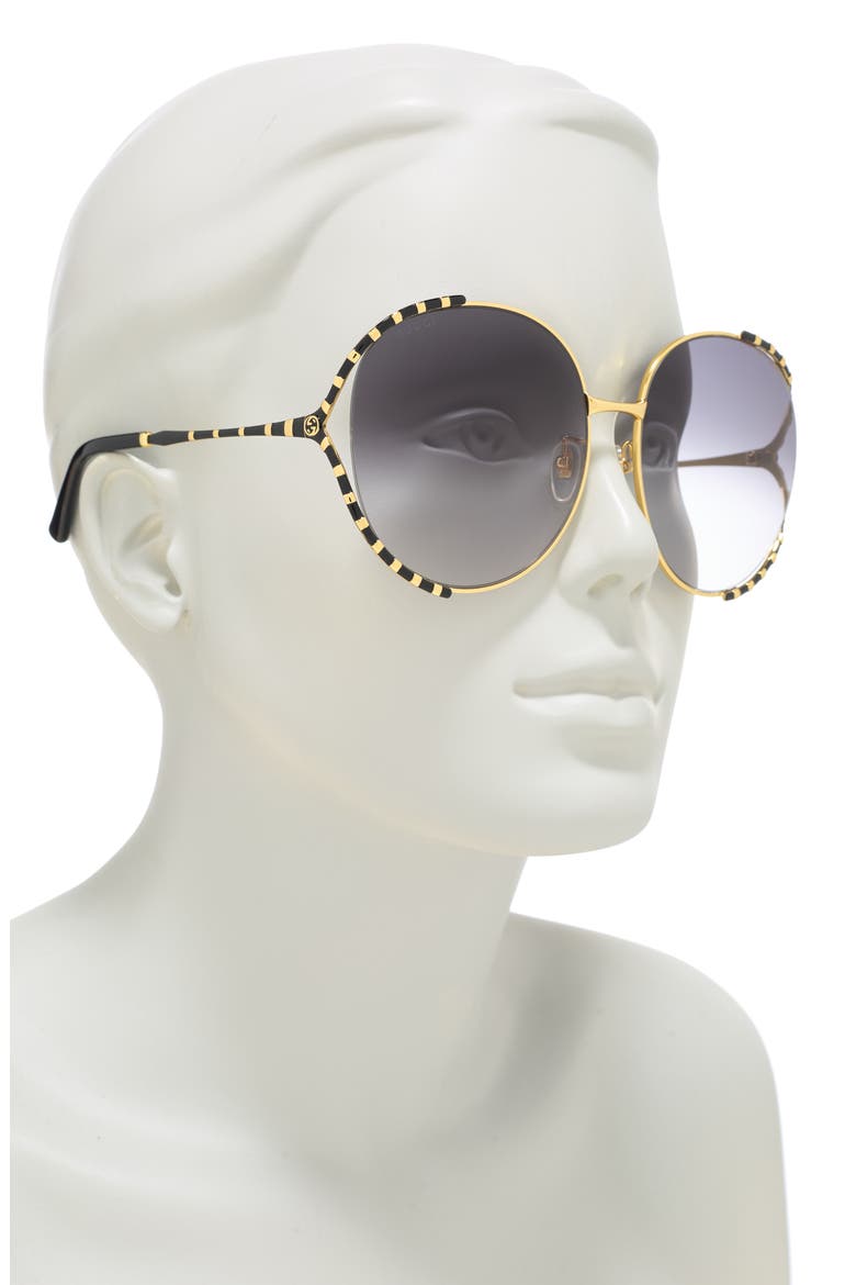 64mm Novelty Sunglasses, Alternate, color, GOLD GOLD GREY