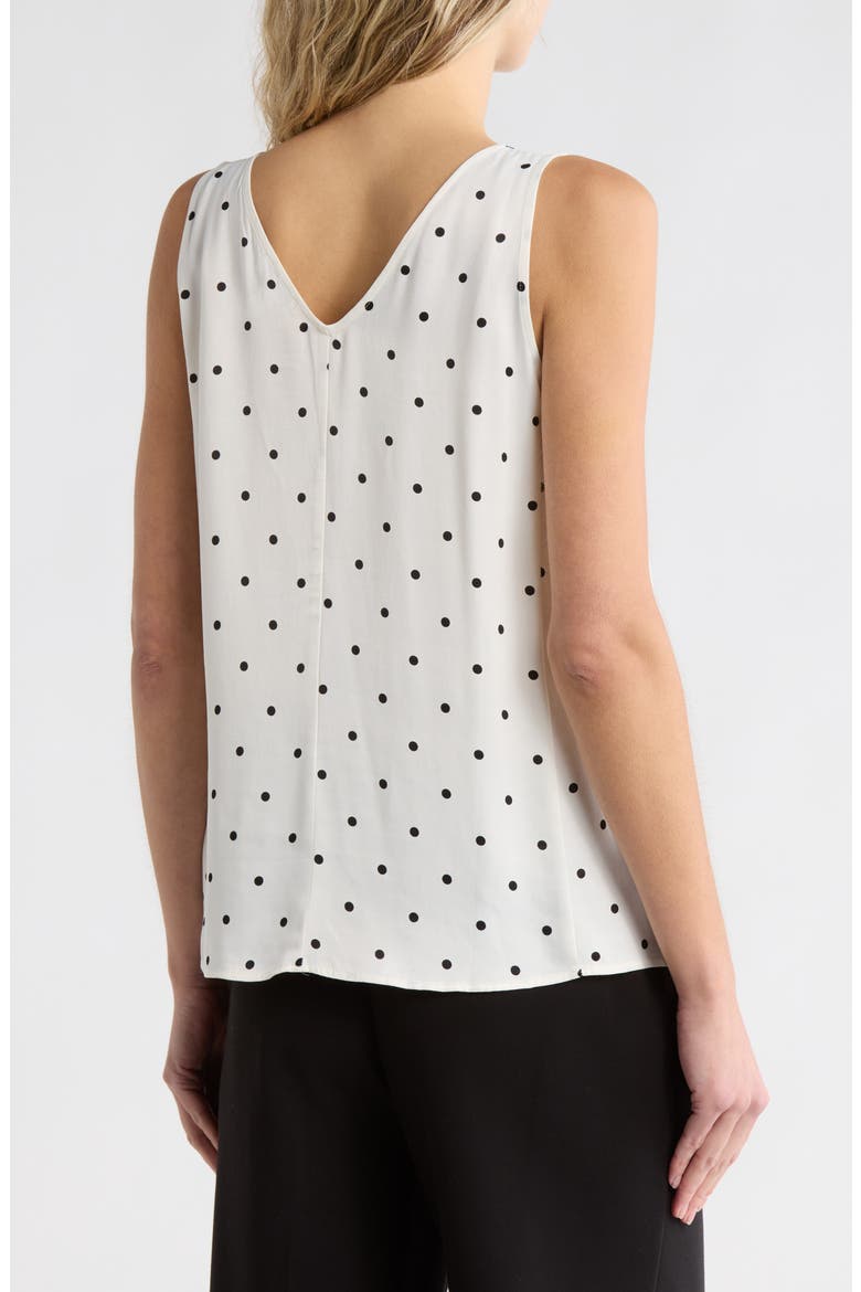 Double V-Neck Tank, Alternate, color, IVORY- BLACK DOT