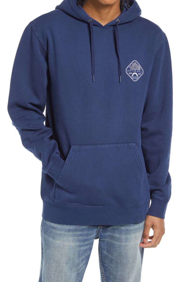 True Rise Logo Graphic Hoodie, Main, color, DRESS BLUES