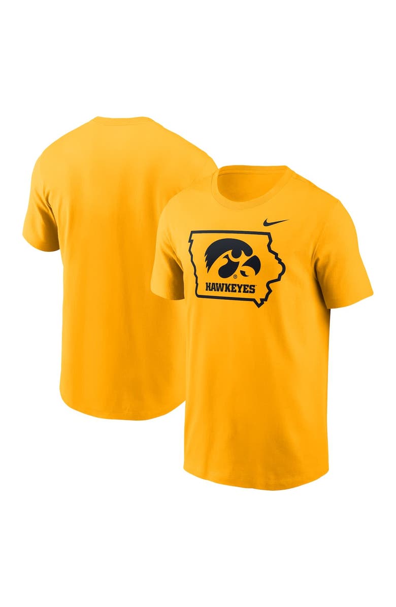 Nike Men's Nike Gold Iowa Hawkeyes Campus Local T-Shirt, Alternate, color, 