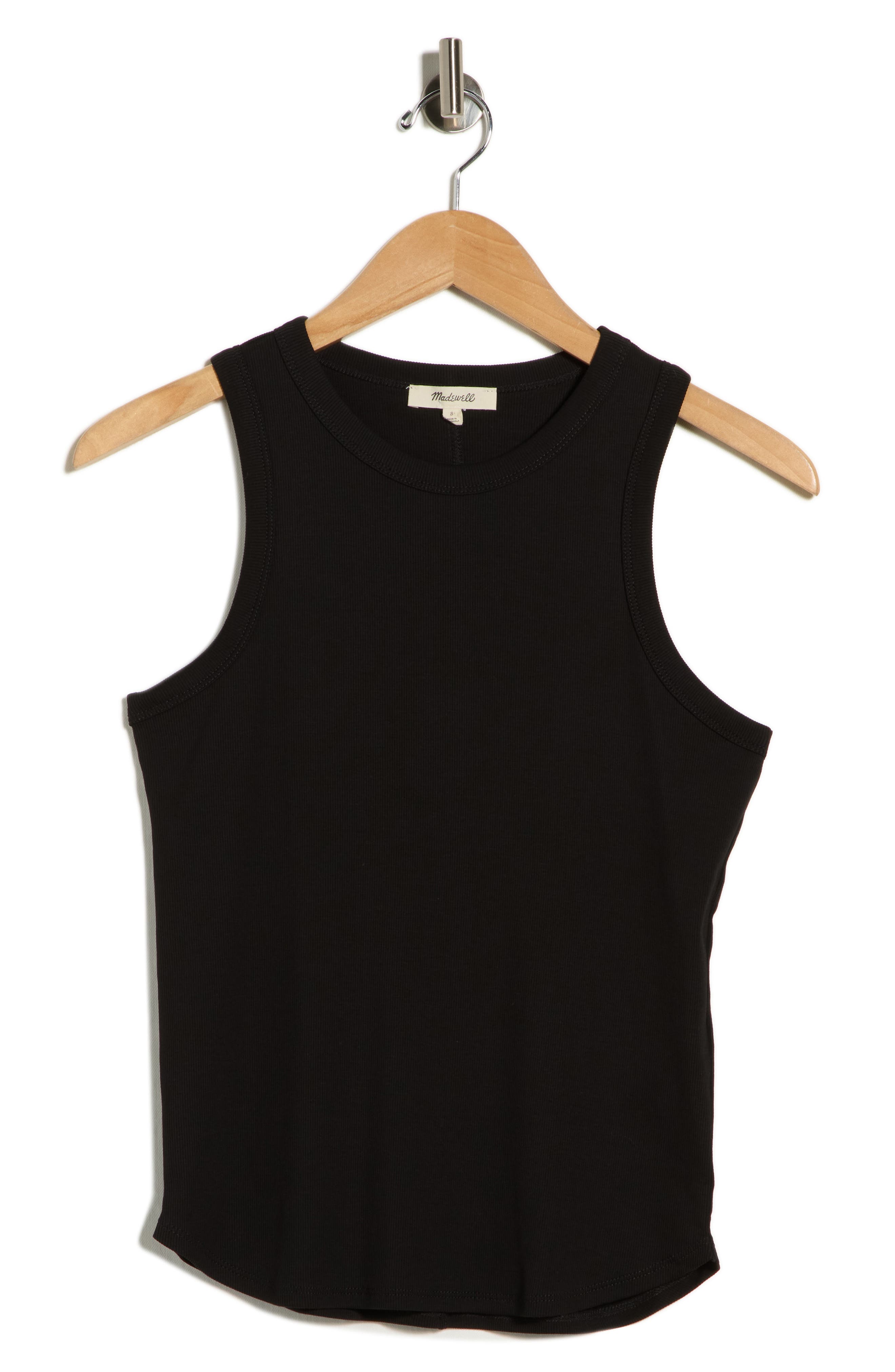 Madewell Ribbed Stretch Cotton Cutaway Tank