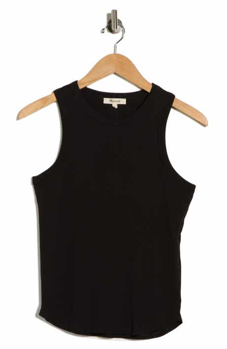 Madewell Ribbed Stretch Cotton Cutaway Tank
