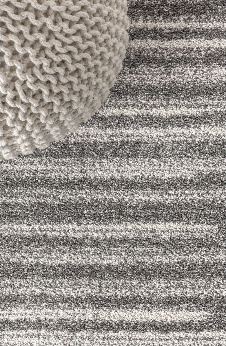 JONATHAN Y Aya Berber Stripe Geometric Area Rug, Alternate, color, Gray/Cream