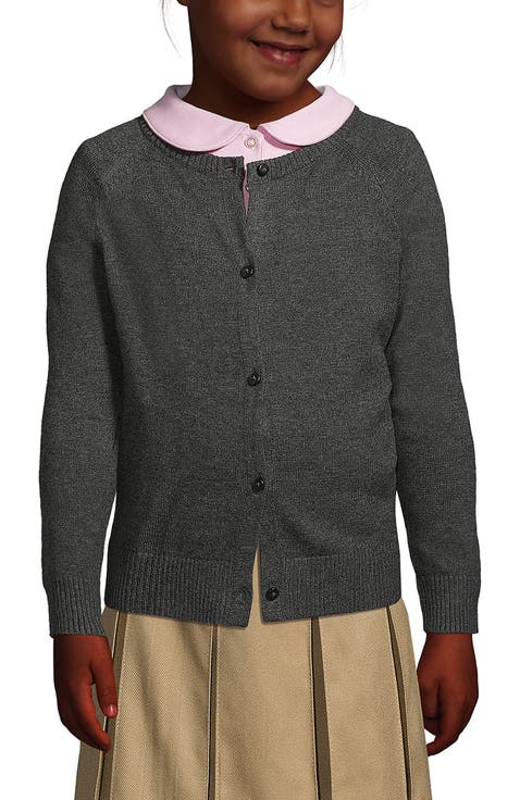 School Uniform Girls Cotton Modal Cardigan Sweater
