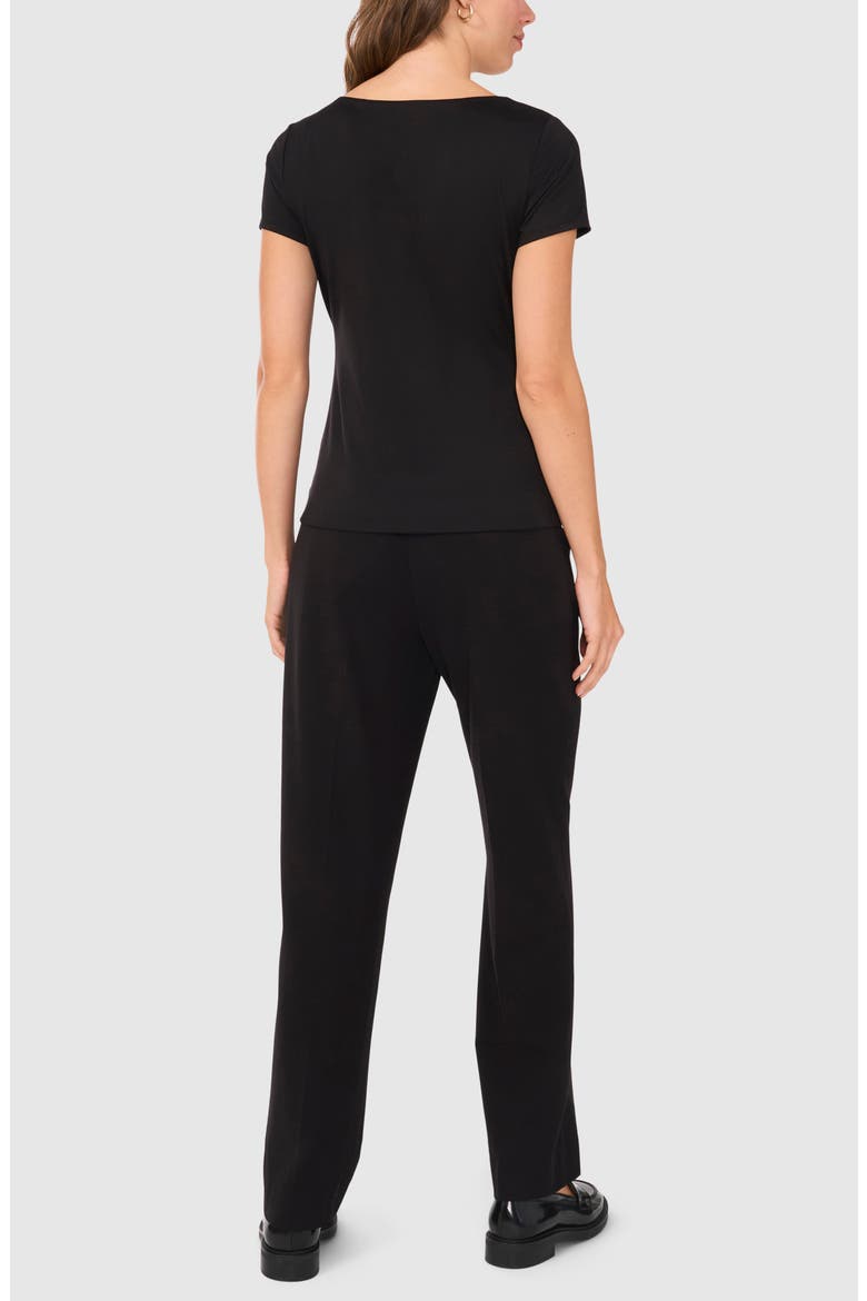 Square Neck Jersey Top, Alternate, color, RICH BLACK
