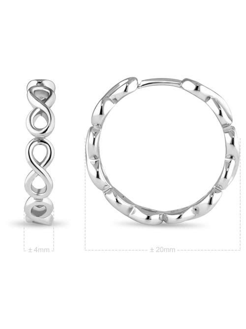 Devata Infinity Hoop Earrings In Metallic