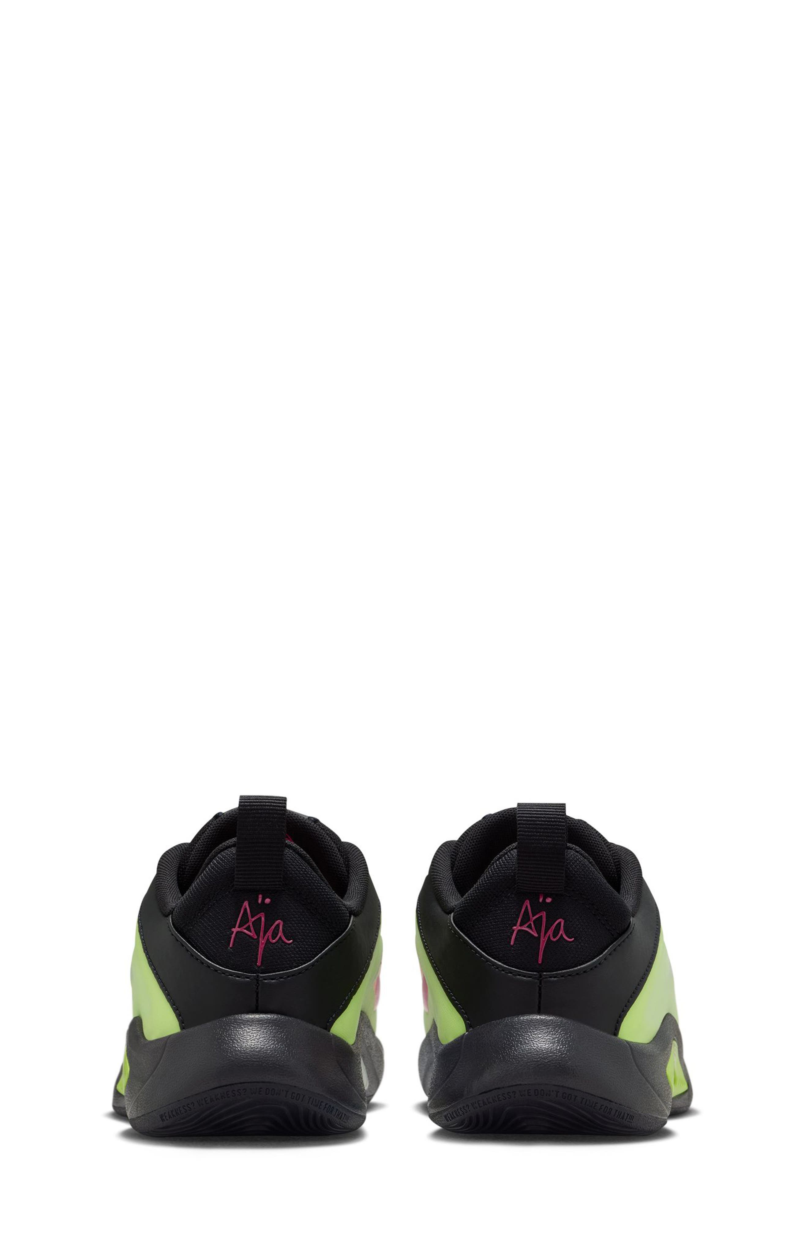 Kids' A One Running Shoe, Alternate, color, BLACK/ PINK/ VOLT GLOW