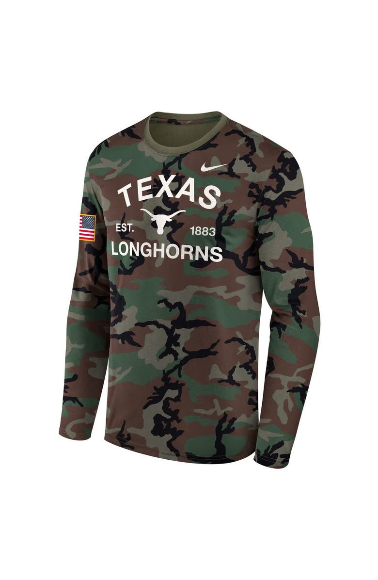 Nike Men's Nike Camo Texas Longhorns 2025 Military Appreciation Legend Dri-FIT Long Sleeve T-Shirt, Alternate, color, Camo