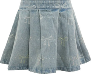 Lola + The Boys Sparkle Bows Denim Skirt
