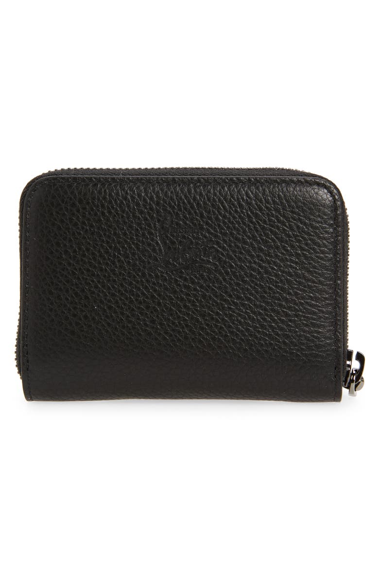 Panettone Leather Coin Purse, Alternate, color, BLACK/ ULTRABLACK