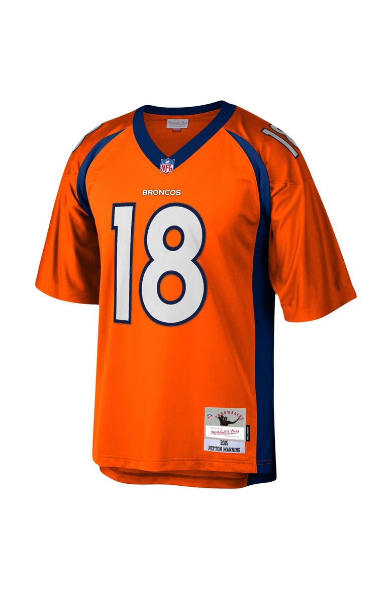 Men's Mitchell & Ness Peyton Manning Orange Denver Broncos Legacy Replica Jersey, Alternate, color, Orange