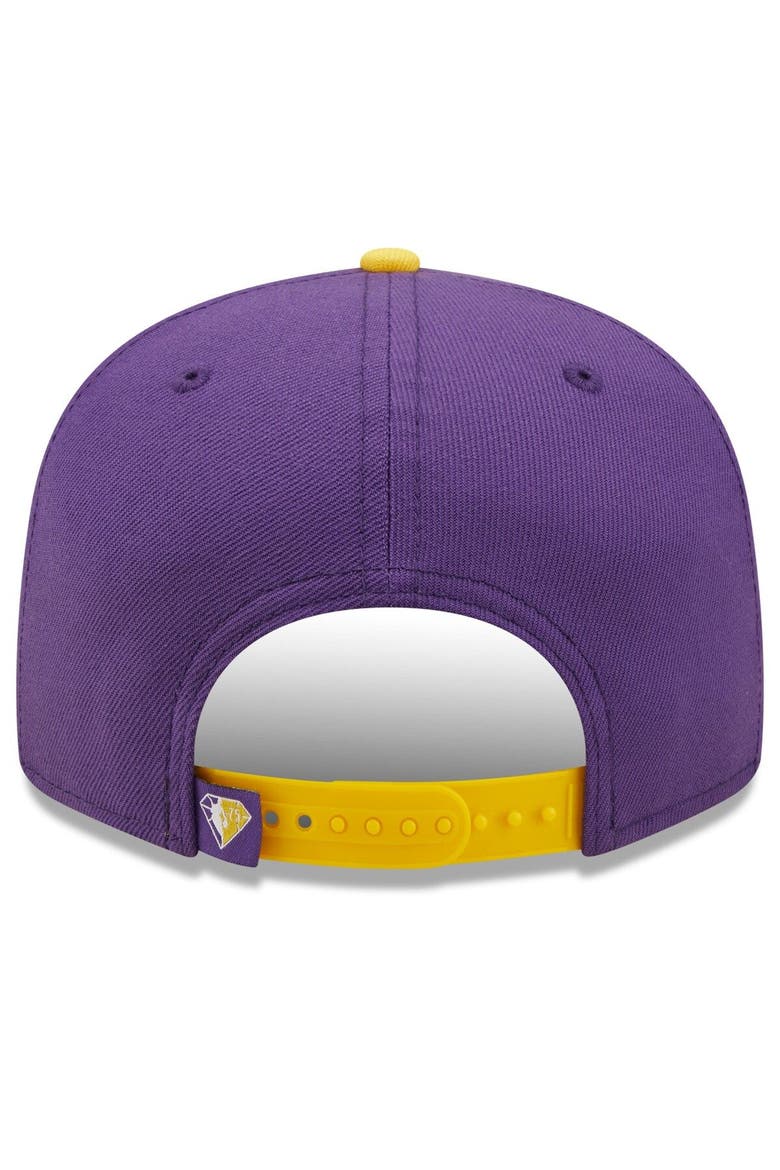 Men's New Era Purple Los Angeles Lakers 2022 NBA All-Star Game Script 9FIFTY Snapback Adjustable Hat, Alternate, color, Purple