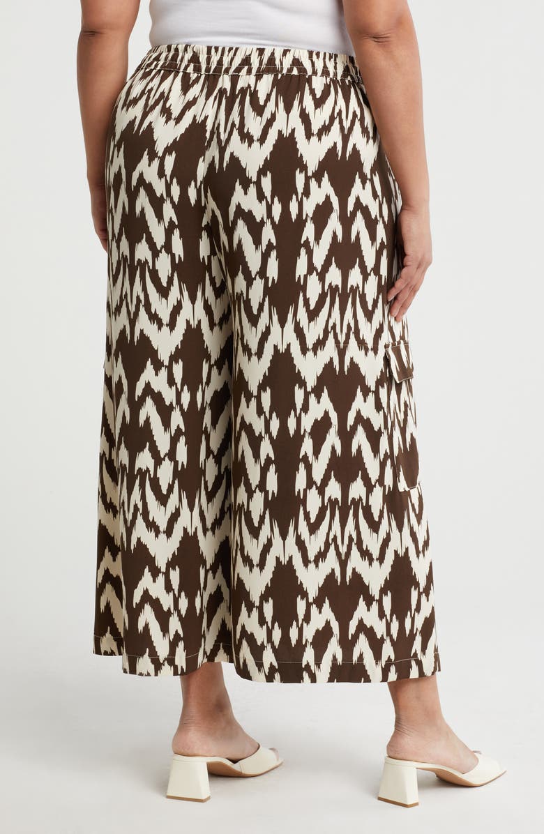 Adrianna Papell Cargo Pull-On Pants, Alternate, color, Java/ Barley Ikat