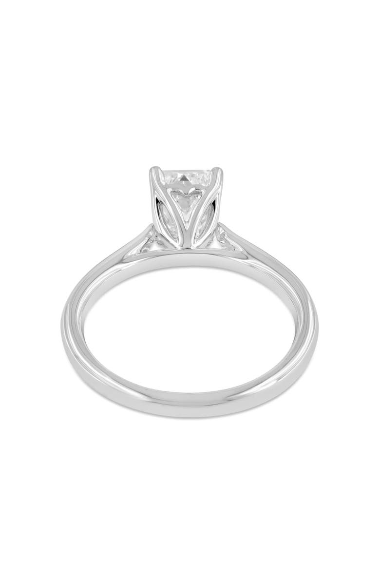 LuvMyJewelry Baroness 14K White Gold Emerald Cut Lab Grown Diamond Engagement Ring - 1.52 ctw, Alternate, color, 14K White Gold
