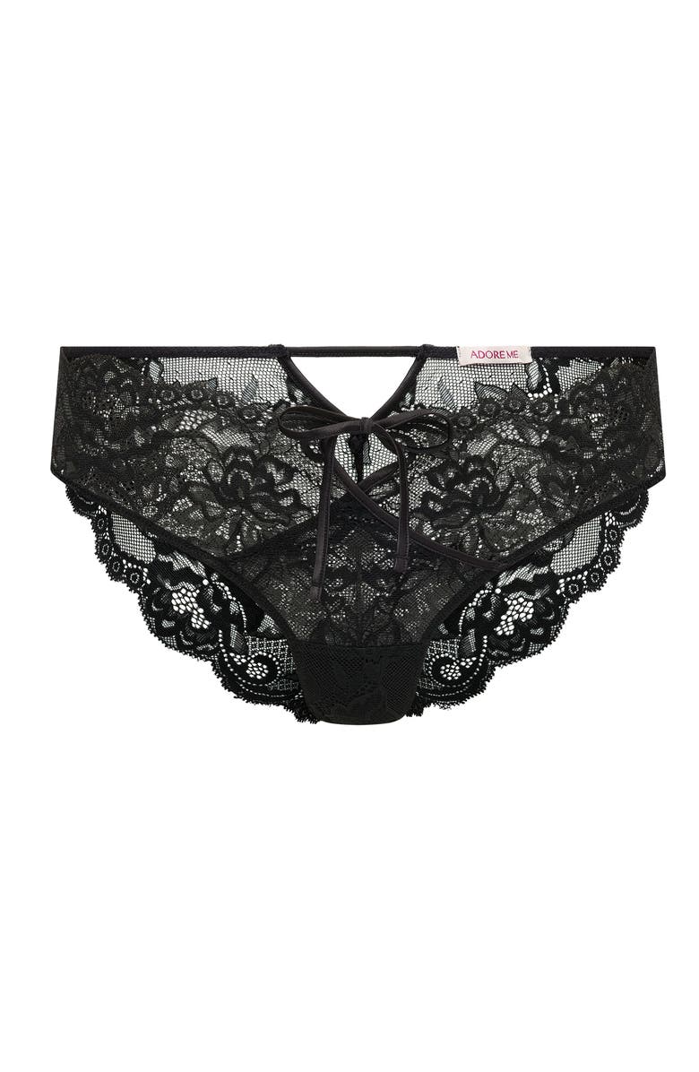 Adore Me Yrene Cheeky Panties, Alternate, color, Black