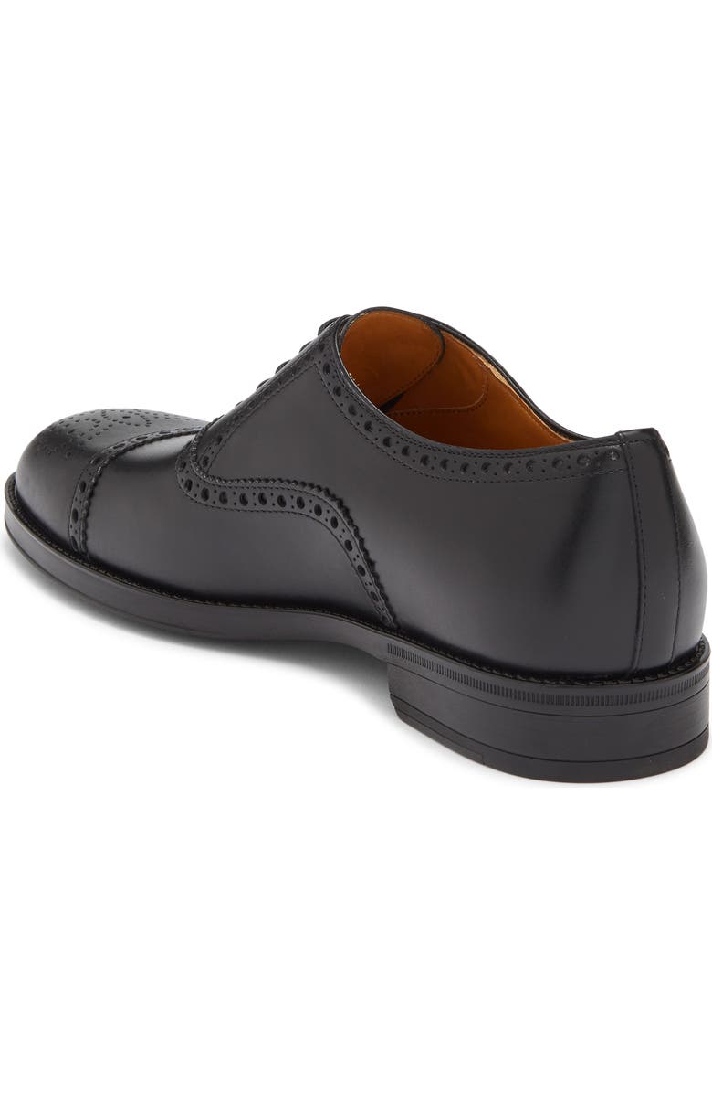 Magnanni Eddison Medallion Cap Toe Oxford, Alternate, color, Black