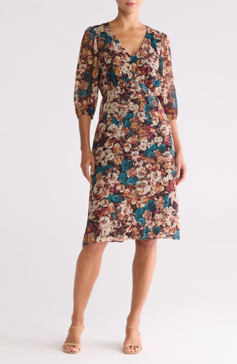 Floral Empire Waist Midi Dress