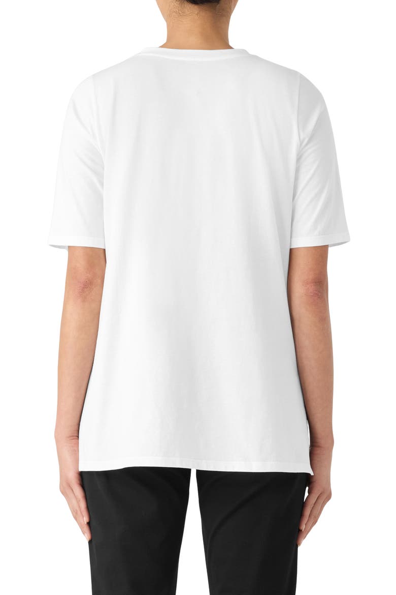 Crewneck Organic Cotton T-Shirt, Alternate, color, WHITE
