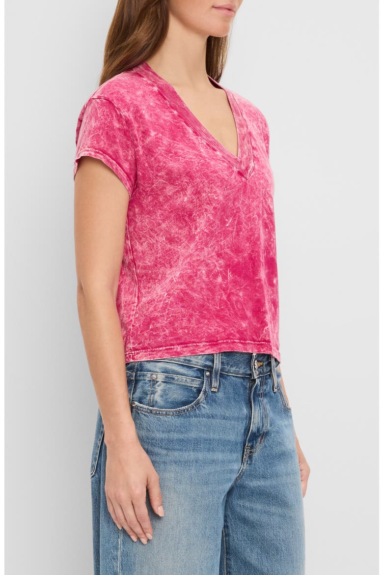 Harlan Cropped V-Neck T-Shirt, Alternate, color, FRENCH ROSE